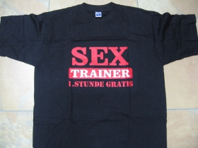 Sex trainer  pánske čierne tričko 100%bavlna 